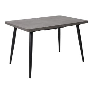 Стол BORG RADIAL-120, раздвижной 120(160)х80, Дымчатая керамика/Чёрный