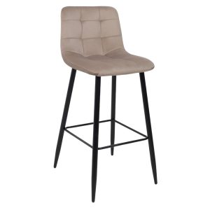 Стул STELLA, барный, бежевый велюр HLR08/черный