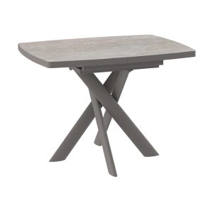 Стол LEONEL-110, раздвижной 110(145)х80, Бежевый камень-HPL/Капучино