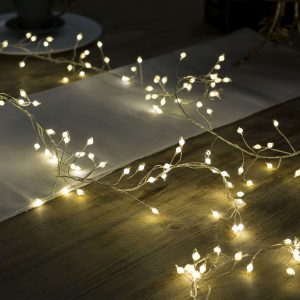 Светодиодная гирлянда AKS тип 6 ( Капли 60LED, 1.1м, 3АА )