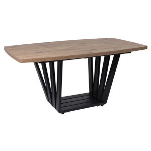 Стол KAMERON раздвижной, 1600(2050)*900 Дуб Веллингтон/черный