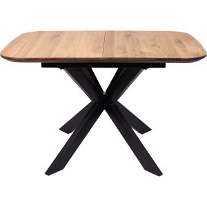 Стол ВЕЙВ раздвижной, 120(160)*80*75, дуб натуральный/черный (ПрР-3 DSW (02) КСЕ/Р-80)