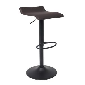 Стул барный SLIM, экокожа коричневый/черный