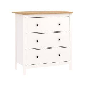 Комод САГА 3 ящика, белый/ясень (2.08.02.020.14 RU)