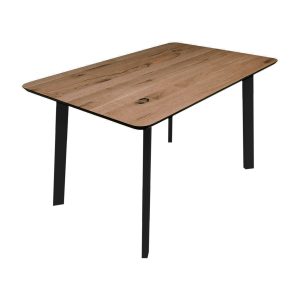 Стол МАЙОН, 130*80*74, дуб мореный/черный (ПР-2 DSW (Т27) (02) КС-60)