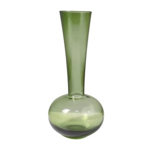 Ваза стеклянная FLORA, зеленый, 8*32см