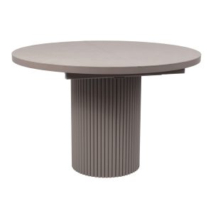 Стол ASKAR ROUND SLIDE-116, раздвижной круглый 116(156), BAYONA IVORY PREMIUM CER/Капучино