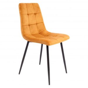 Стул DALLAS, горчичный велюр 68/черный