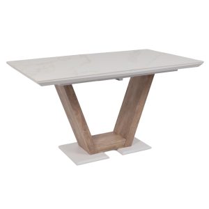 Стол ТОРОНТО, керамика 0 кат. 1400(1715)*800, Камень белый Greys white/Ель умбра