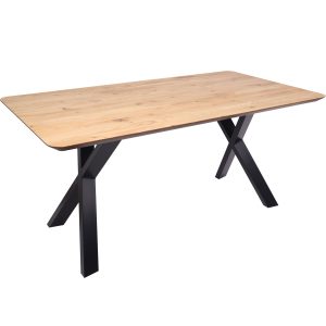 Стол КАТМАЙ, 160*85*75, дуб натуральный/черный (ПР-2 DSW (02) ХН-80/20)