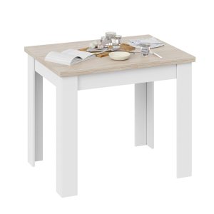 Стол раздвижной ПРОМО Тип 3, 900(1698)*670, дуб сонома светлый/белый