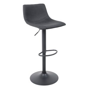 Стул барный BEN, ткань,  черный/черный